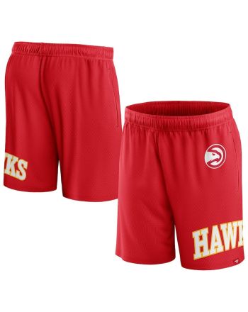 Atlanta Hawks Red Free Throw Mesh Shorts - Men