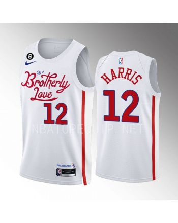 Tobias Harris 12 2022-23 Philadelphia 76ers White City Edition Men Jersey Swingman