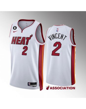 Gabe Vincent 2 Miami Heat White Association Edition 2022-23 Jersey NO.6 Patch