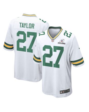 Patrick Taylor 27 Green Bay Packers 2024 Divisional Patch Game Men Jersey - White