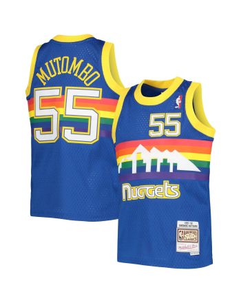 Dikembe Mutombo Denver Nuggets Mitchell &amp; Ness Youth 1991-92 Hardwood Classics Swingman Jersey - Royal