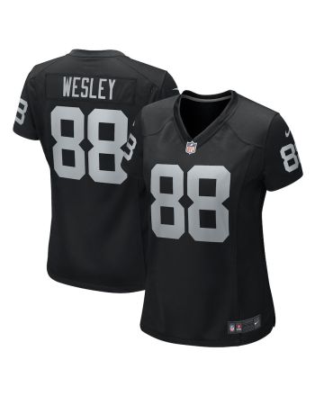 Antoine Wesley 88 New England Patriots Women Team Game Jersey - Navy