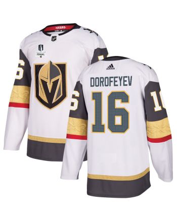 Pavel Dorofeyev 16 Vegas Golden Knights Stanley Cup 2023 Final Patch Away Breakaway Men Jersey - White