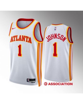 Atlanta Hawks Jalen Johnson 1 2022-23 Association Edition White Jersey Swingman