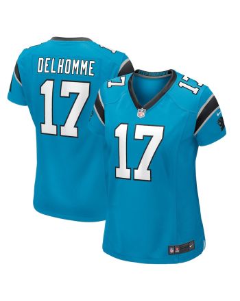 Jake Delhomme 17 Carolina Panthers Women Retired Jersey - Blue