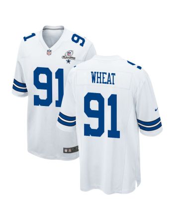 Tyrus Wheat 91 Dallas Cowboys 2023 Playoffs Patch Game Men Jersey - White