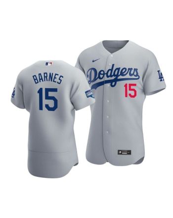 Men's Los Angeles Dodgers Austin Barnes 15 2020 World Series Champions Alternate Jersey Gray