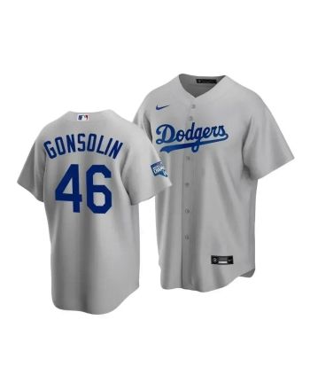 Men's Los Angeles Dodgers Tony Gonsolin 46 2020 World Series Champions Gray Alternate Jersey