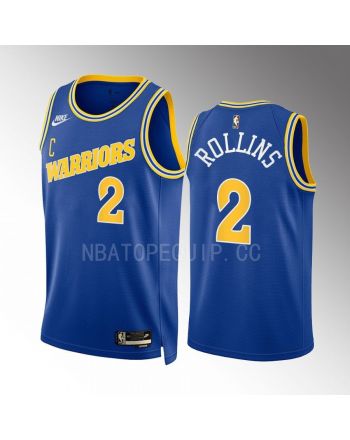 Golden State Warriors Ryan Rollins 2 2022-23 Classic Edition Blue Men Jersey Swingman