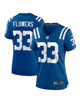 Dallis Flowers 33 Indianapolis Colts Women Game Jersey - Royal