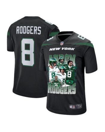 Aaron Rodgers 8 New York Jets Legacy Game Jersey - Men, Black