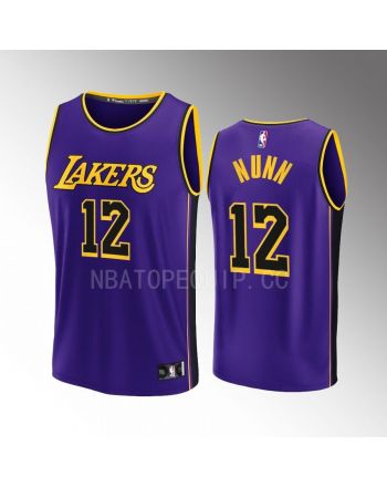 Los Angeles Lakers 12 Kendrick Nunn Statement Men Jersey 2022-23 Fast Break Purple