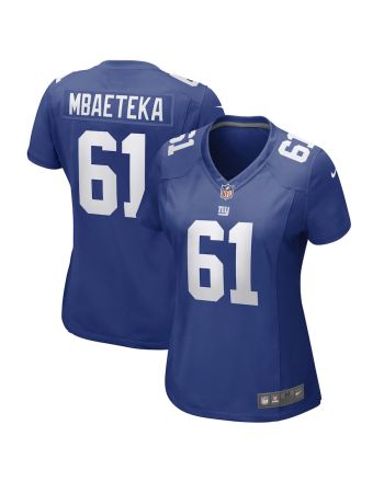 Roy Mbaeteka New York Giants Women's Game Player Jersey - Royal