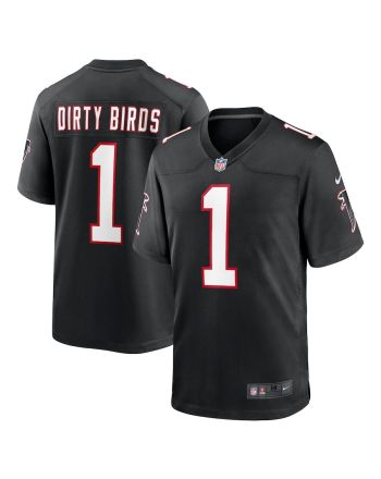 Dirty Birds 1 Atlanta Falcons Men Throwback Game Jersey - Black