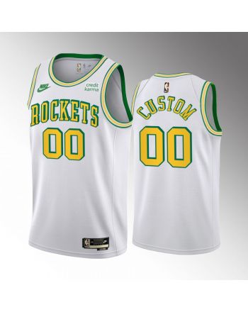 Houston Rockets Custom 00 2022-23 Classic Edition White Jersey 55th Anniversary