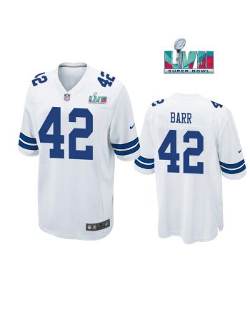 Anthony Barr 42 Dallas Cowboys Super Bowl LVII Super Bowl LVII White Men Game Jersey