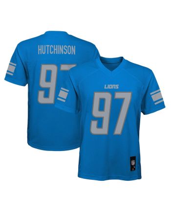 Aidan Hutchinson 97 Detroit Lions Alternate YOUTH Jersey - Blue