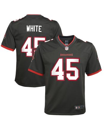 Devin White 45 Tampa Bay Buccaneers Youth Alternate Game Jersey - Pewter