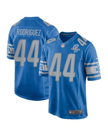 Malcolm Rodriguez 44 Detroit Lions 2023 Playoffs Patch Game Men Jersey - Blue