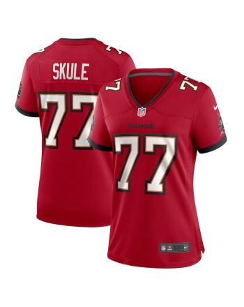 Justin Skule 77 Tampa Bay Buccaneers Women's Home Game Player Jersey - Red