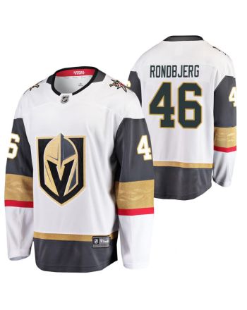 Men Vegas Golden Knights Jonas Rondbjerg 46 2023 Away Player White Jersey Jersey