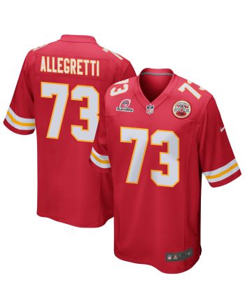 Nick Allegretti 73 Kansas City Chiefs 2023 Playoffs Patch Game Men Jersey - Red