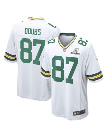 Romeo Doubs 87 Green Bay Packers 2024 Divisional Patch Game Men Jersey - White