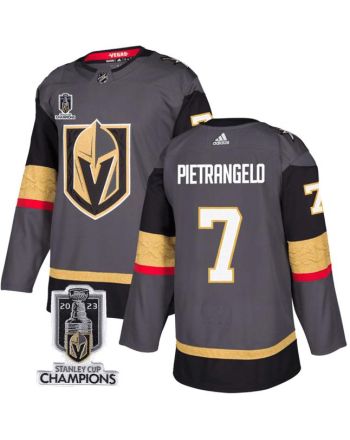 Alex Pietrangelo 7 Vegas Golden Knights 2023 Stanley Cup Champions Patch Alternate Breakaway Jersey - Black