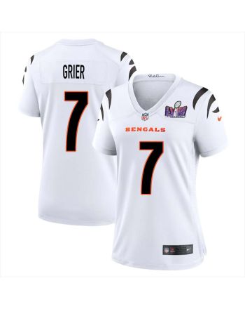 Will Grier 7 Cincinnati Bengals Super Bowl LVIII Women Away Limited Jersey - White