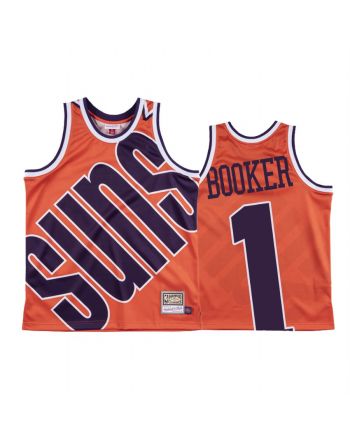 Devin Booker 1 Phoenix Suns Hardwood Classics Orange Big Face Jersey