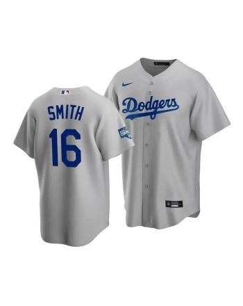 Men's Los Angeles Dodgers Will Smith 16 2020 World Series Champions Gray Alternate Jersey