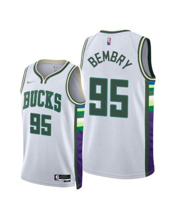 DeAndre' Bembry Milwaukee Bucks 2022 City Edition Jersey - White - Men Jersey