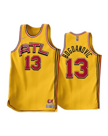 Bogdan Bogdanovic 13 2022-23 Atlanta Hawks Gold Earned Edition Jersey