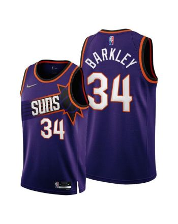 Phoenix Suns 34 Charles Barkley 2022-23 Icon Edition Jersey Purple - Men Jersey