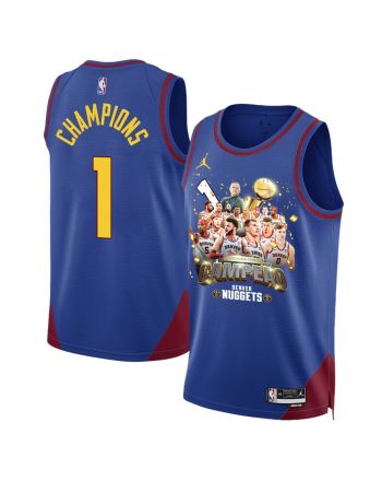 Denver Nuggets Journey To 1st Championship 2023 NBA The Finals Swingman Jersey - Blue