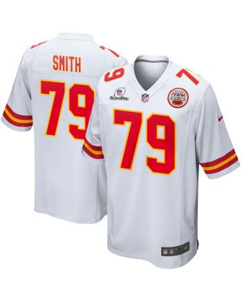 Donovan Smith 79 Kansas City Chiefs 2023 Playoffs Patch Game Men Jersey - White