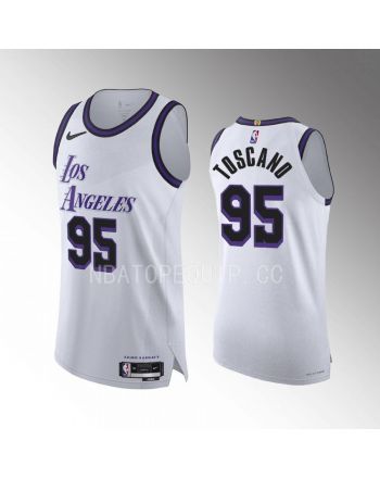 Juan Toscano-Anderson 95 Los Angeles Lakers 2022-23 City Edition Jersey White