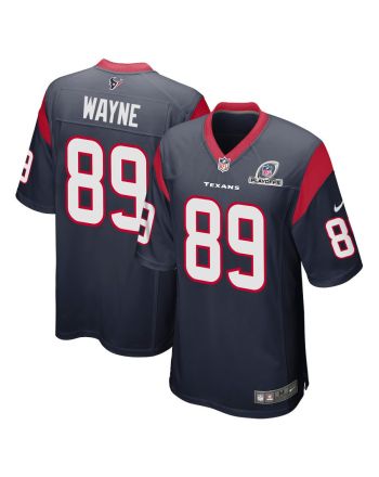 Jared Wayne 89 Houston Texans 2023 Playoffs Patch Game Men Jersey - Navy