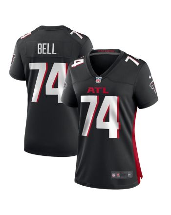 Travis Bell 74 Atlanta Falcons Team Game Women Jersey - Black