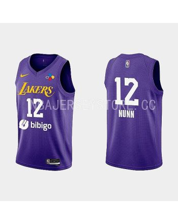 2022-23 Los Angeles Lakers Kendrick Nunn Training Camp Purple Men Jersey