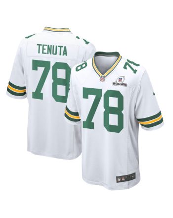 Luke Tenuta 78 Green Bay Packers 2024 Divisional Patch Game Men Jersey - White