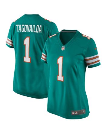 Tua Tagovailoa Miami Dolphins Women's Alternate Game Jersey - Aqua Jersey