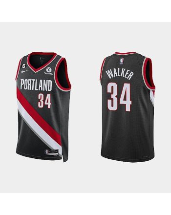 Portland Trail Blazers 34 Jabari Walker 2022-23 Icon Edition Black Men Jersey