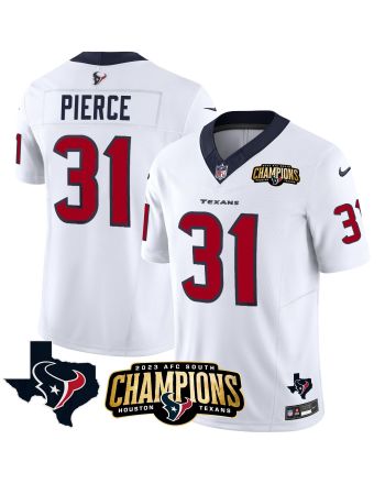 Dameon Pierce 31 Houston Texans 2023 AFC South Champions Patch Game Men Jersey - White