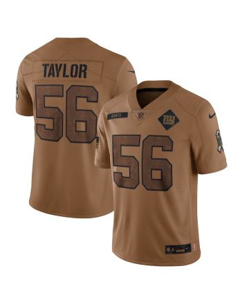 Lawrence Taylor 56 New York Giants 2023 Salute To Service Limited Jersey - Brown