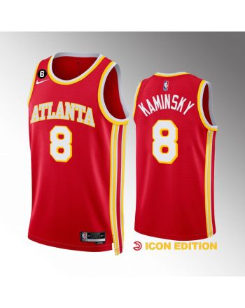 Frank Kaminsky 8 Atlanta Hawks Icon Edition Red Jersey 2022-23 Swingman