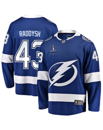 Darren Raddysh 43 Tampa Bay Lightning Stanley Cup 2023 Playoffs Patch Home Breakaway Men Jersey - Blue