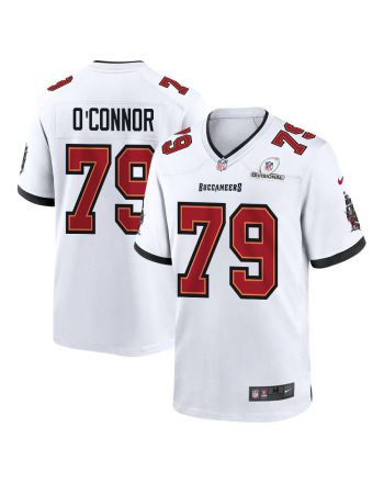 Patrick O'Connor 79 Tampa Bay Buccaneers 2024 Divisional Patch Game Men Jersey - White