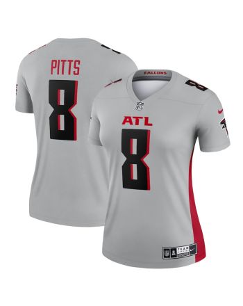 Kyle Pitts 8 Atlanta Falcons Women's Inverted Legend Jersey - Gray