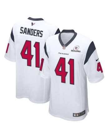 Myjai Sanders 41 Houston Texans 2024 Divisional Patch Game Men Jersey - White